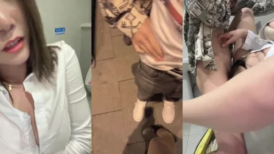 帅哥第一次被女人在街上这么搭讪吧！骚货胆子真大忍不住就去男厕里无套内